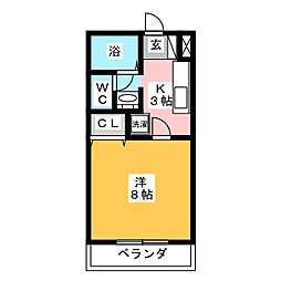 COMFORTIA 1Kの間取図画像