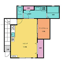 ＡＮＩＭＡＬ　ＫＩＮＧＤＯＭ 2階ワンルームの間取り