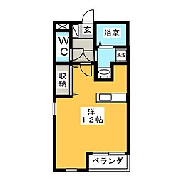 KDレジデンス3 ワンルームの間取図画像