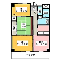 ハートフルライフ岩佐3 3LDKの間取図画像