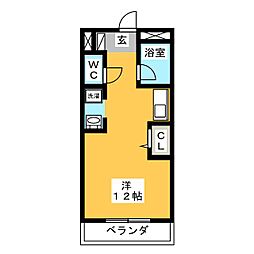 セントラルメゾン ワンルームの間取図画像