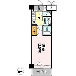 ヘイワレジデンス高崎 3階1Kの間取り