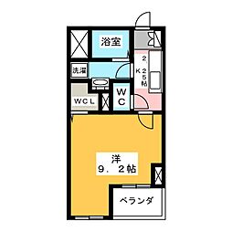 ヒルズ高崎駅前 4階1Kの間取り