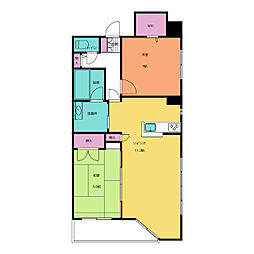 アパガーデンパレス高崎 11階2LDKの間取り