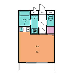 クレッシェンド ワンルームの間取図画像