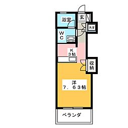 ウェーブHAMAJIRI ワンルームの間取図画像