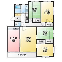 第2朋友レジデンス 5LDKの間取図画像