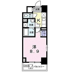 グランシャトル高崎 1Kの間取図画像