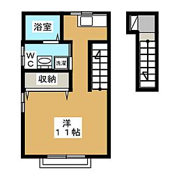 BBALoge-Kamida 2階ワンルームの間取り