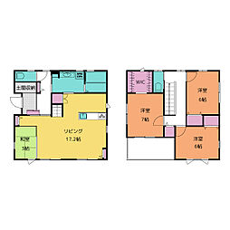 レジデンス波志江 1階3LDKの間取り