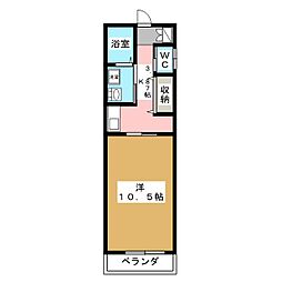 エル・パラレオ錦野 1Kの間取図画像