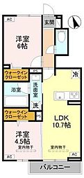 ISHIKAWA HILLS X 2LDKの間取図画像