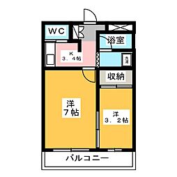 コスモマンション 2Kの間取図画像