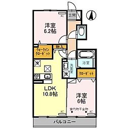 グランツ 2LDKの間取図画像