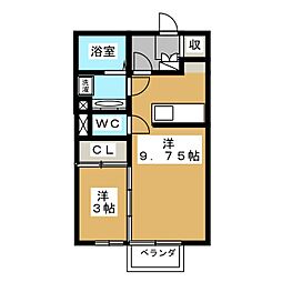 アイリス 1LDKの間取図画像