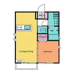 CasaForesta 1LDKの間取図画像