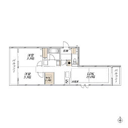 メゾンガーデニア 2LDKの間取図画像