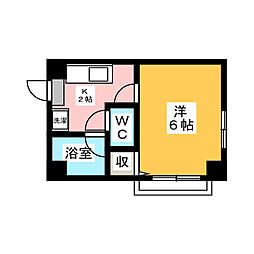 ディアコート新羽 1Kの間取図画像
