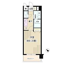 RESIAS新横浜 1Kの間取図画像