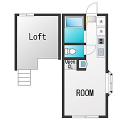 MKハウス ワンルームの間取図画像