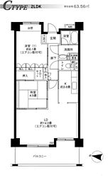 リバーサイド長島 2LDKの間取図画像