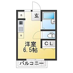 アパート ワンルームの間取図画像