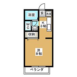 サンエステート ワンルームの間取図画像