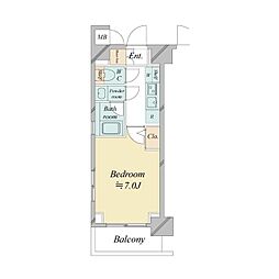 ドゥーエ新横浜 1Kの間取図画像