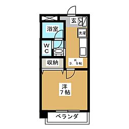 アーク新横浜 1Kの間取図画像