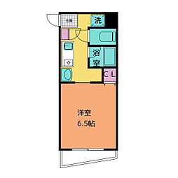 ルーチェ・ビアンコ 5階1Kの間取り