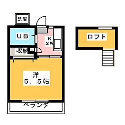 エミネント西生田 1Kの間取図画像