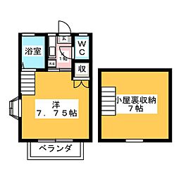 MTY43 1Kの間取図画像