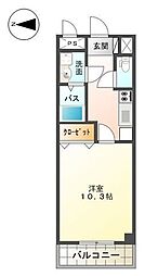 グランティグレ 1Kの間取図画像