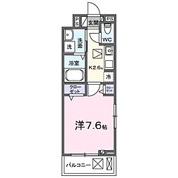 Ｍｉｎｄｓ 1階1Kの間取り
