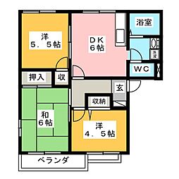 シティーハイム・ロイヤル 3DKの間取図画像