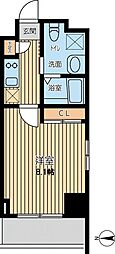 S-FORT小田原栄町 1Kの間取図画像