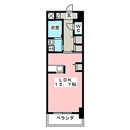 カーサトルナーレ ワンルームの間取図画像