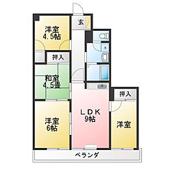 メゾンドール加藤 4LDKの間取図画像