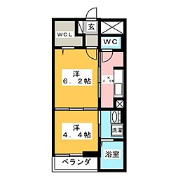 ラフエンテ 1DKの間取図画像