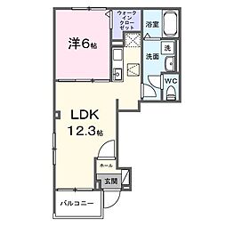 モアナ 1LDKの間取図画像