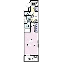 池田ハイツB 1Kの間取図画像
