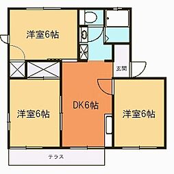 メゾンKUNIHARAC 3DKの間取図画像