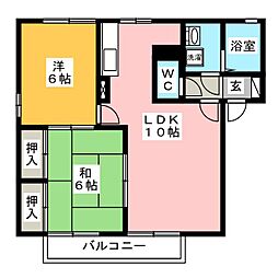 エミネンスサカイ 2LDKの間取図画像
