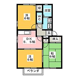 サンシャインC 3DKの間取図画像