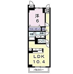 エスポアメゾン2 1LDKの間取図画像