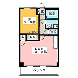JSガーデン 1LDKの間取図画像