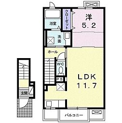 サンリットヒロ 1LDKの間取図画像