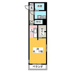 グラシアス城山 ワンルームの間取図画像