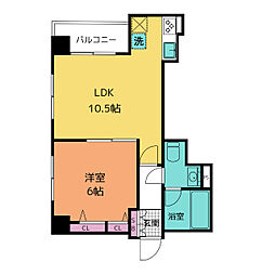 アーバンフラッツ町田 6階1LDKの間取り
