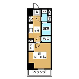 ＢＰＲレジデンス町田（旧プリモレガーロ町田） 10階1Kの間取り